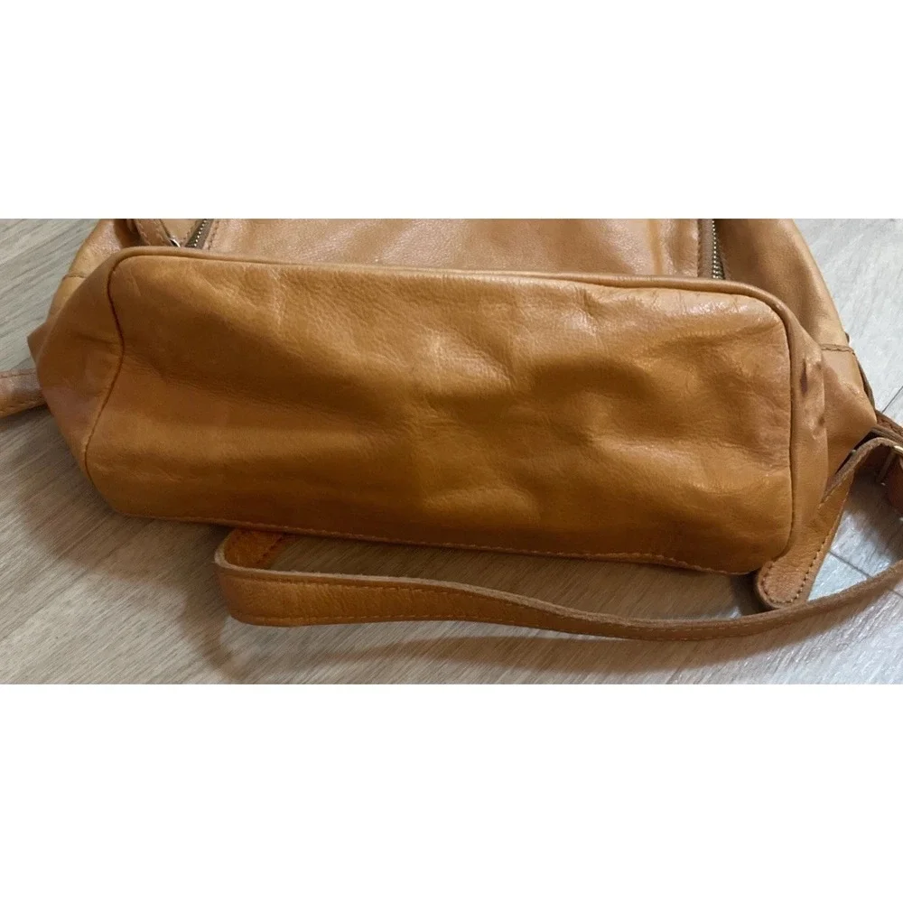 Vintage Margot New York Kimmie Genuine Leather Women's Backpack‎ Camel Tan